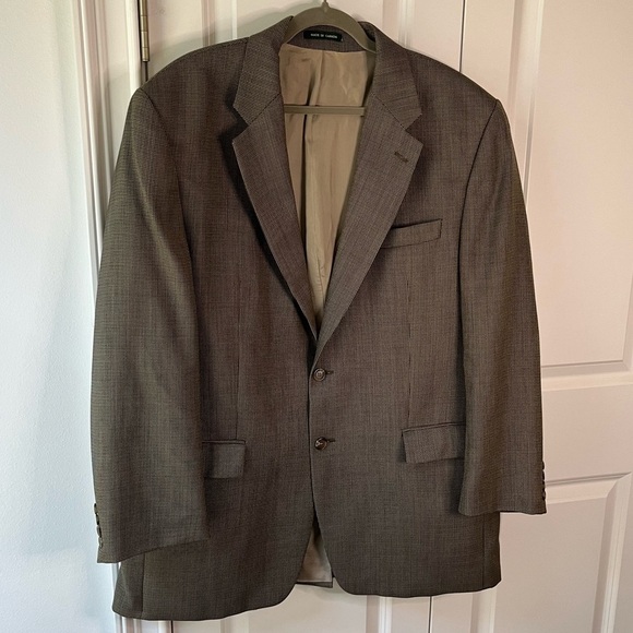 Ralph Lauren Wool Men's Blazer Sport Coat Casual Jacket Size 45L 2 Button‎ Brown - Picture 1 of 11